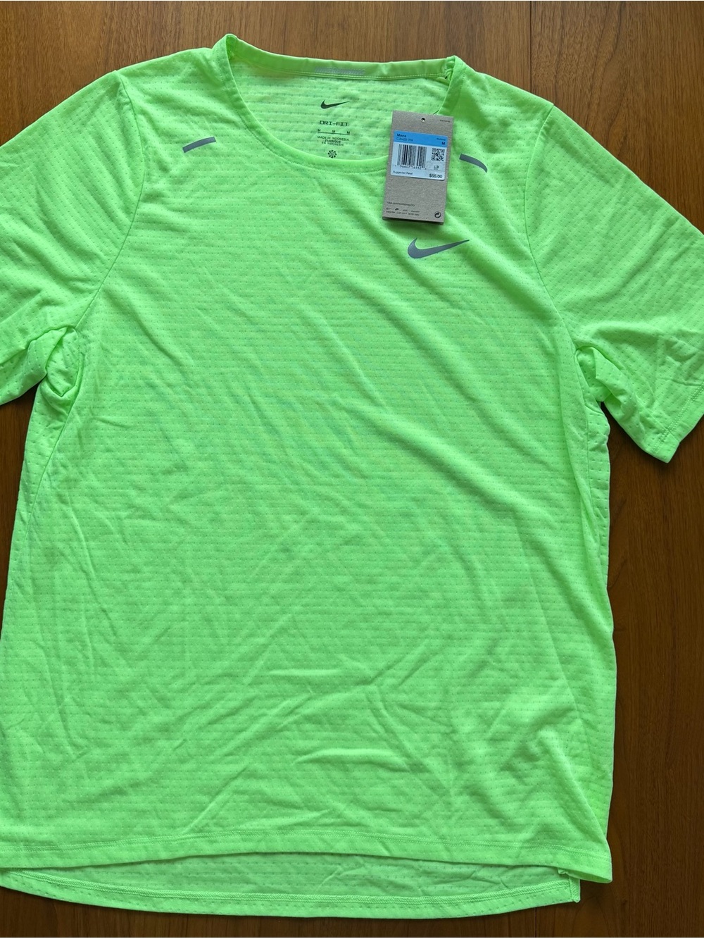 NWT Nike Men’s Short-Sleeve Training/Running Tee - Neon/Volt Green Medium